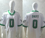 Eagles 25/26 Swift #0 White/Green NFL Jersey