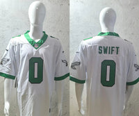 Eagles 25/26 Swift #0 White/Green NFL Jersey