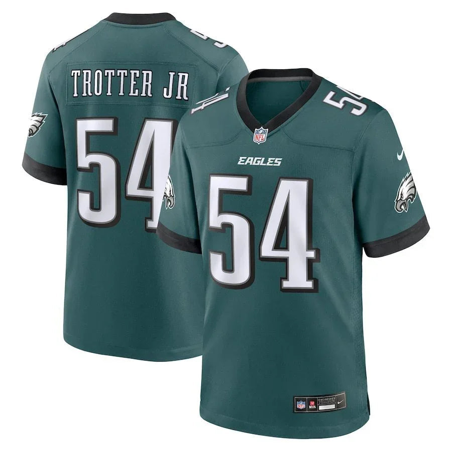 Eagles 25/26 Trotter Jr #54 Midnight Green/Black NFL Jersey