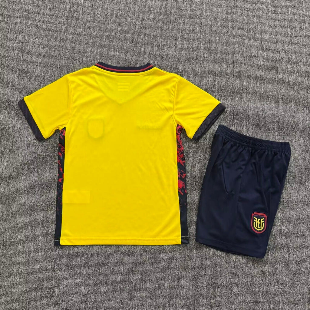 Ecuador 26/27 Yellow/Black Home Kids Jersey Set