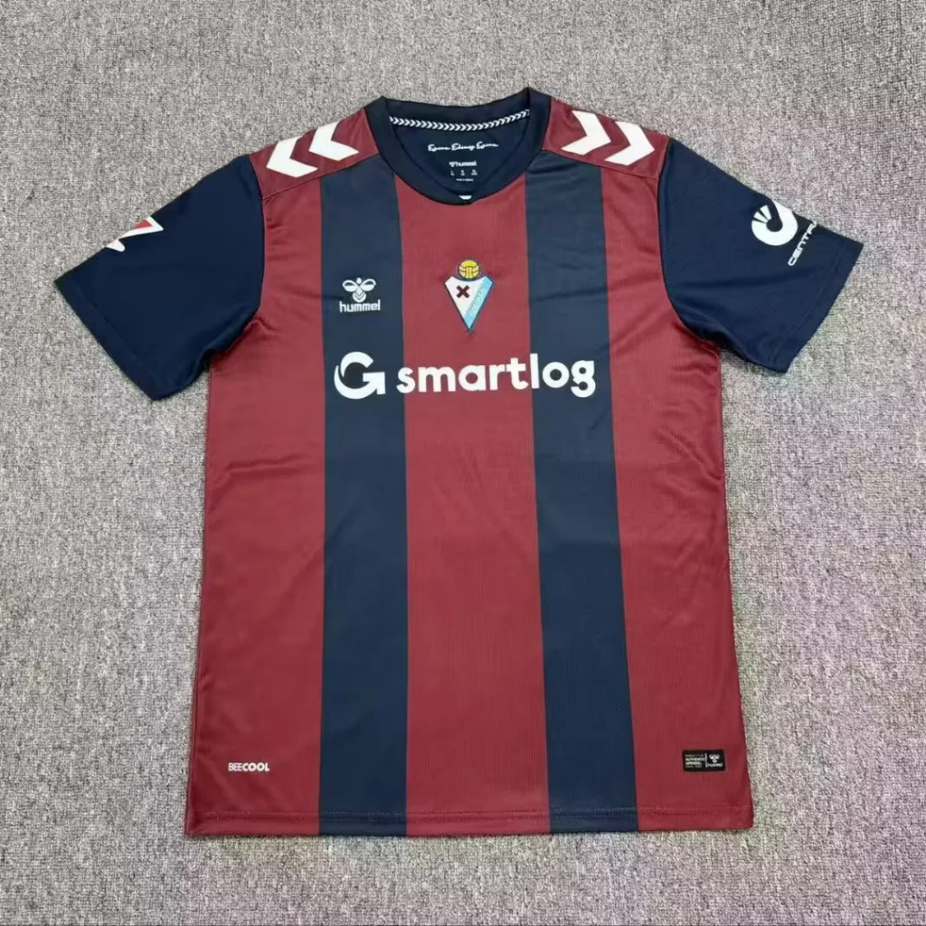 Eibar 26/27 Red/Navy Stripes Home Jersey