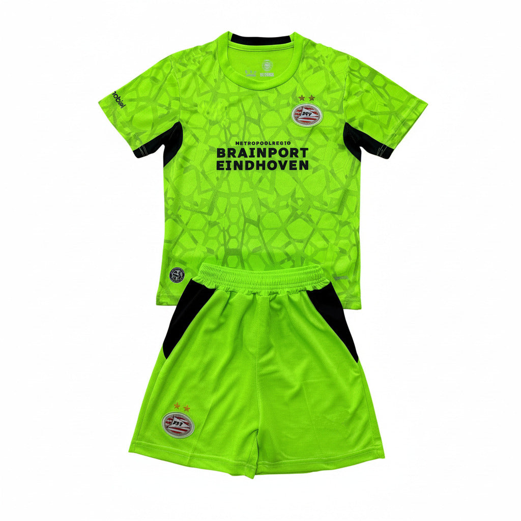 Eindhoven 26/27 Green/Black Goalkeeper Kids Jersey Set