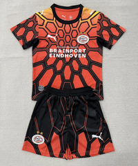 Eindhoven 26/27 Orange/Black Honeycomb Kids Jersey Set