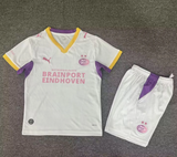 Eindhoven 26/27 White Base/Yellow/Purple Home Kids Jersey Set