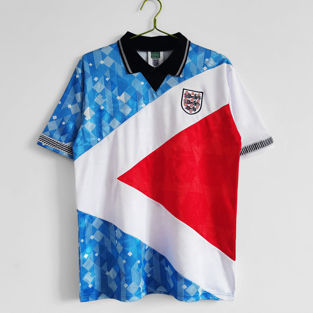 England 1990 Retro Blue/Red Mash Up Jersey