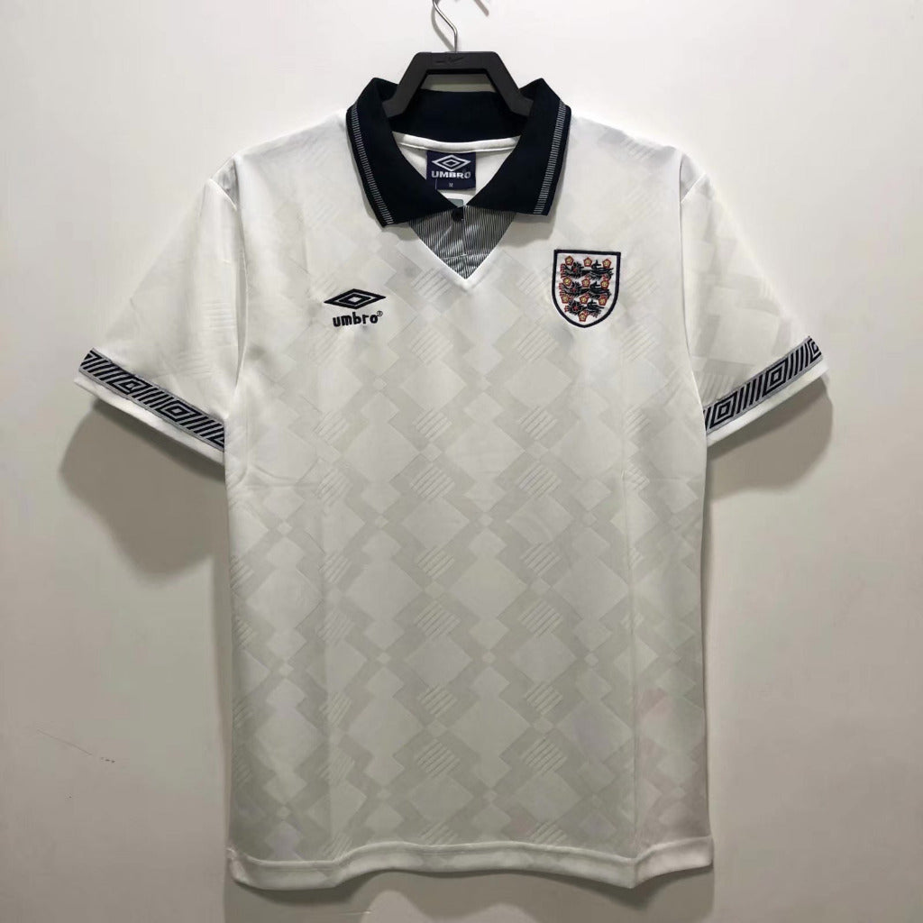 England 1990 Vintage Retro Home Jersey