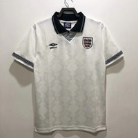 England 1990 Vintage Retro Home Jersey