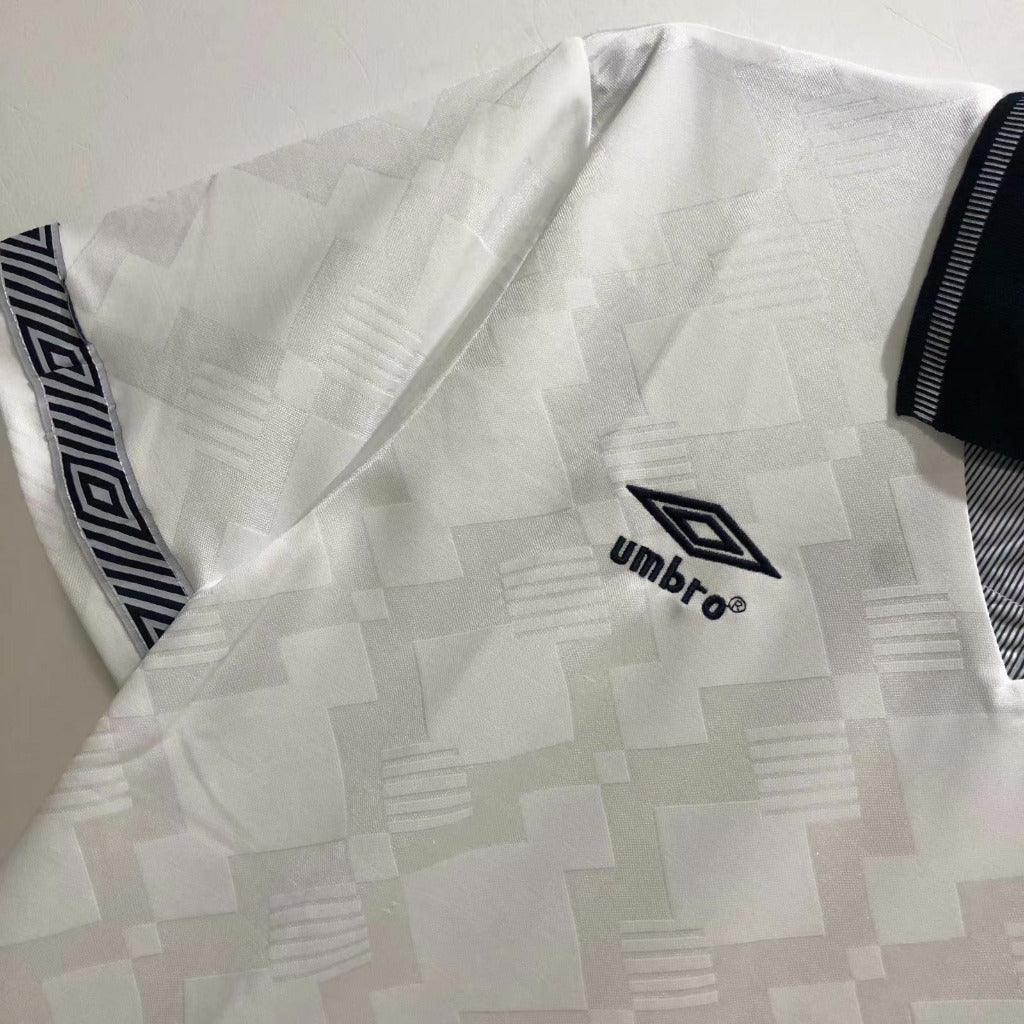 England 1990 Vintage Retro Home Jersey