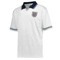England 1990 Vintage Retro White Jersey - Concept Kits