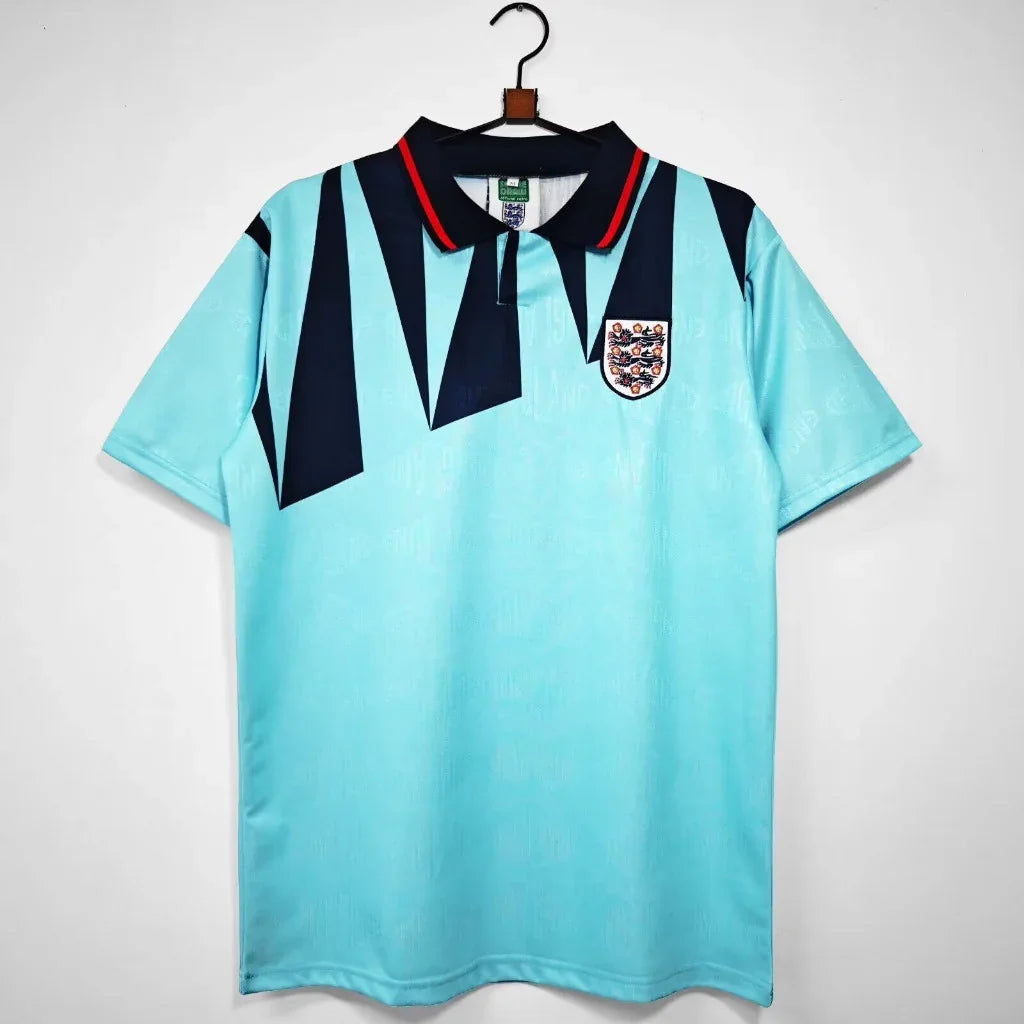 England 1992 Vintage Retro Blue Third Jersey