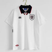 England 1993/95 Retro White/Blue Home Jersey