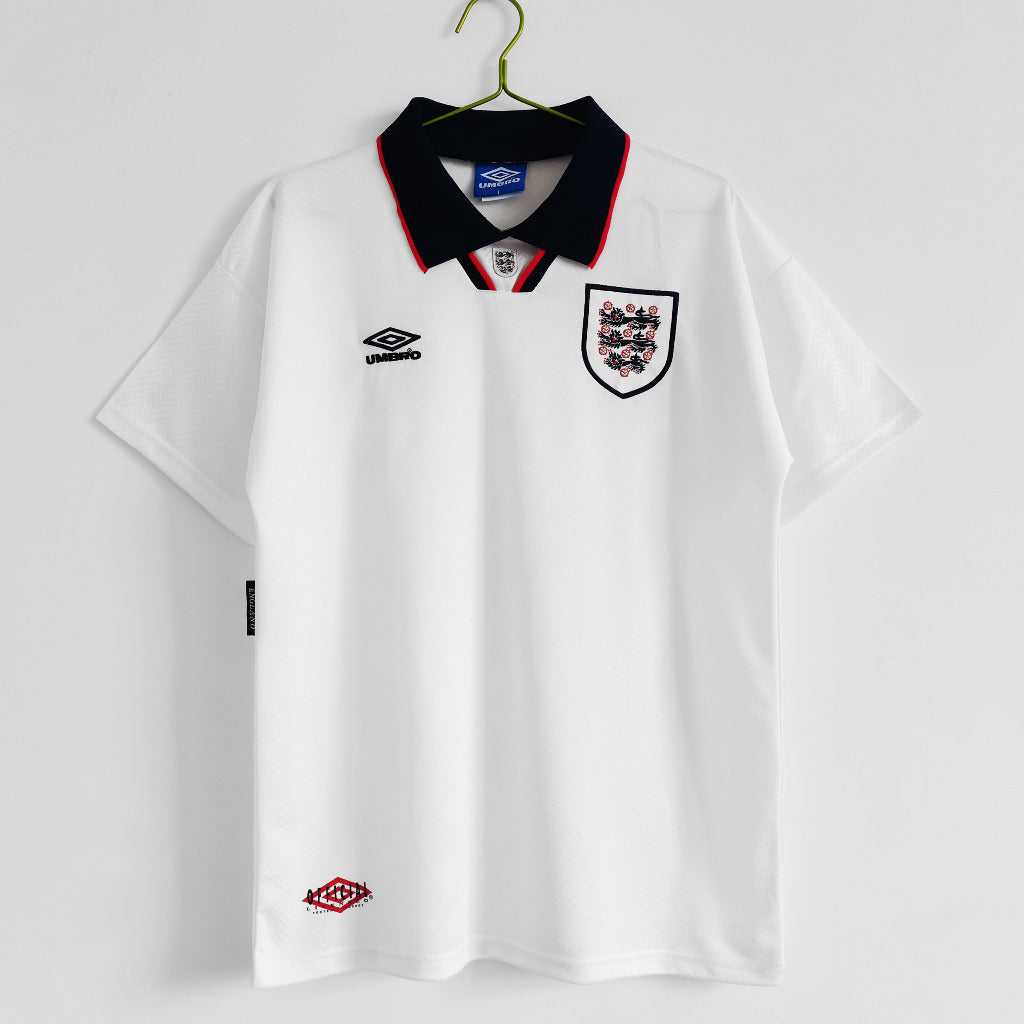 England 1993/95 Retro White/Blue Home Jersey