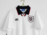 England 1993/95 Retro White/Blue Home Jersey
