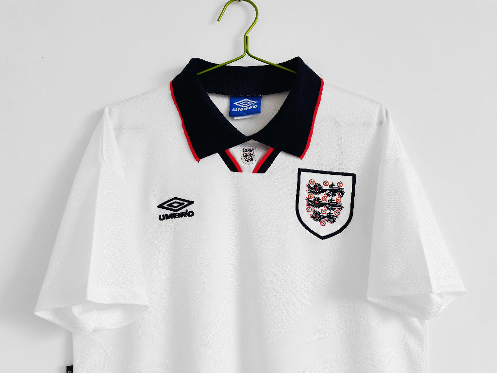 England 1993/95 Retro White/Blue Home Jersey