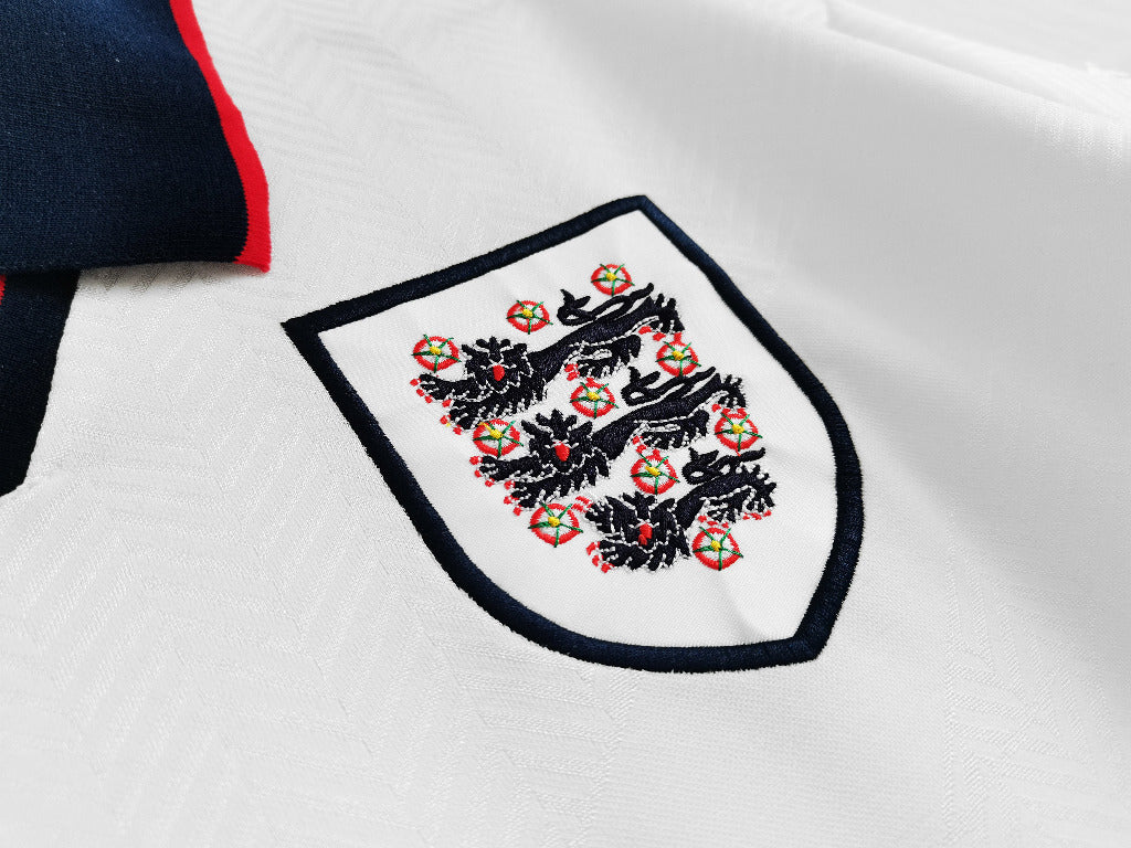 England 1993/95 Retro White/Blue Home Jersey