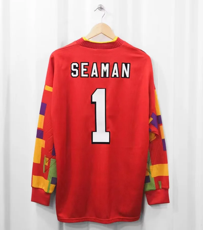 England 1996 Vintage Retro Goalkeeper 1 Seaman Jersey