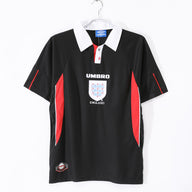 England 1998 Vintage Retro Black Alternate Away Jersey
