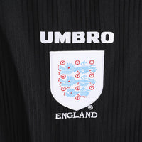 England 1998 Vintage Retro Black Alternate Away Jersey