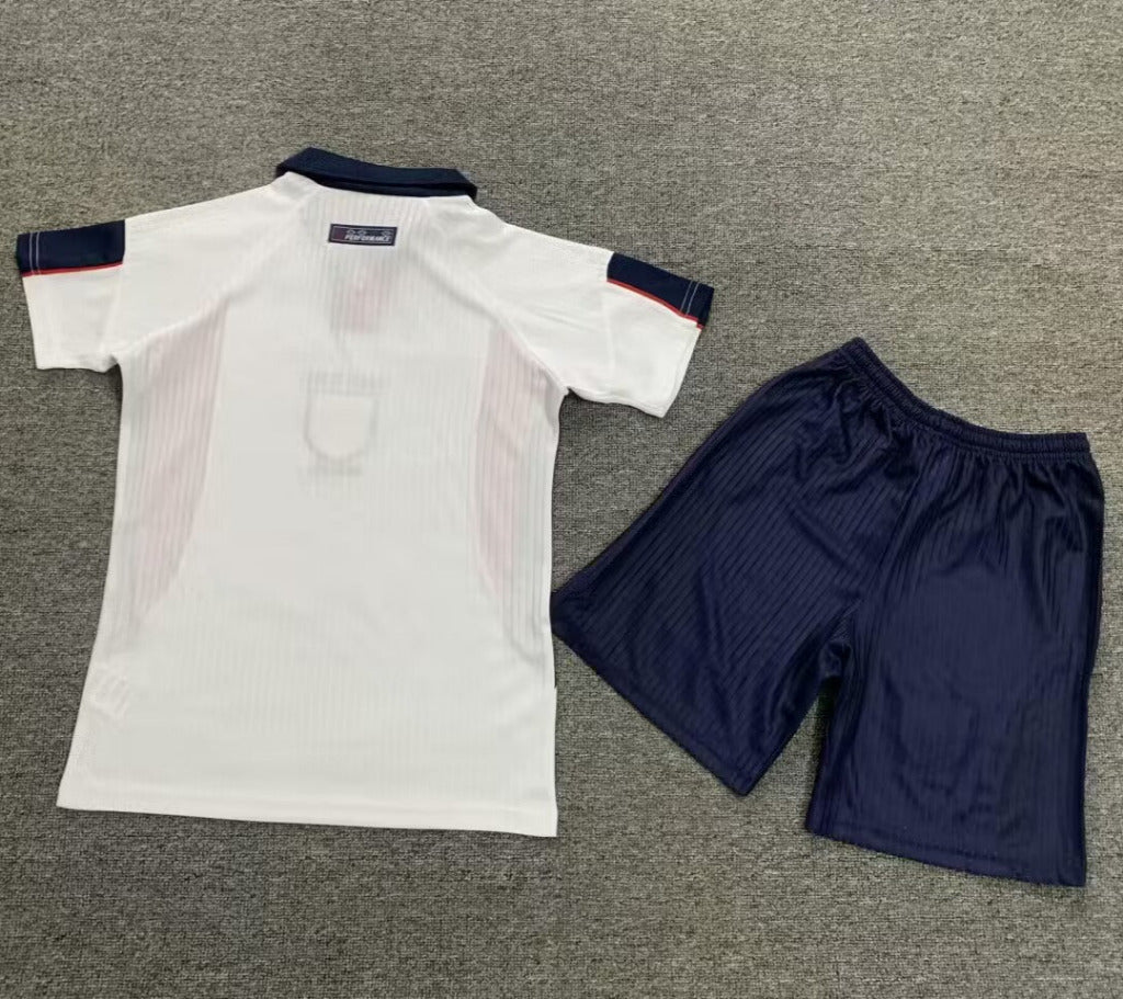 England 1998 Vintage Retro Home Kids Jersey Set