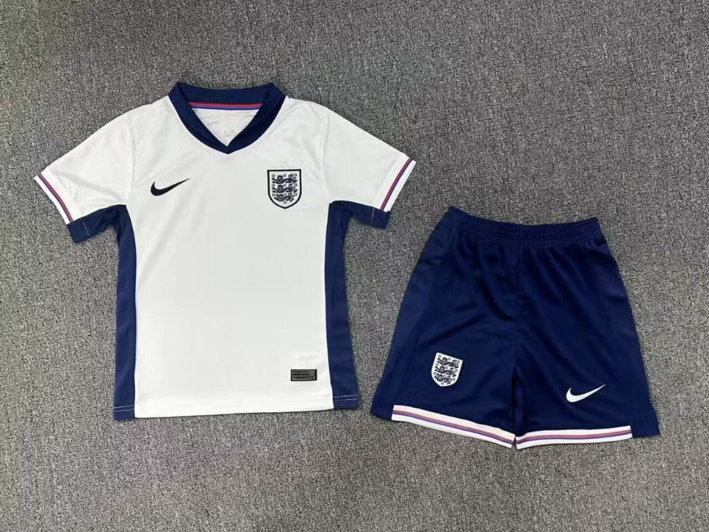 England 2023/24 Vintage Retro Home Kids Jersey Set