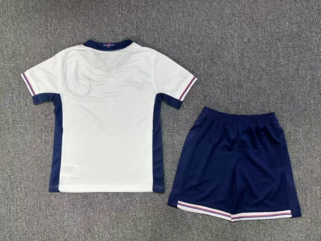 England 2023/24 Vintage Retro Home Kids Jersey Set