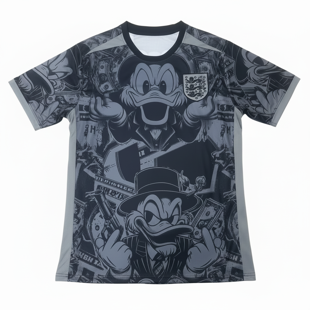 England 2026 Black/Gray Donald Duck Special Version Jersey