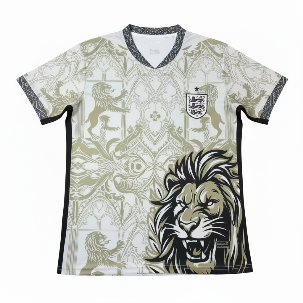 England 2026 Grey/Of-White Lion Graphic Special Version Jersey