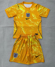 England 2026 Orange/Yellow Goalkeeper Kids Jersey Set