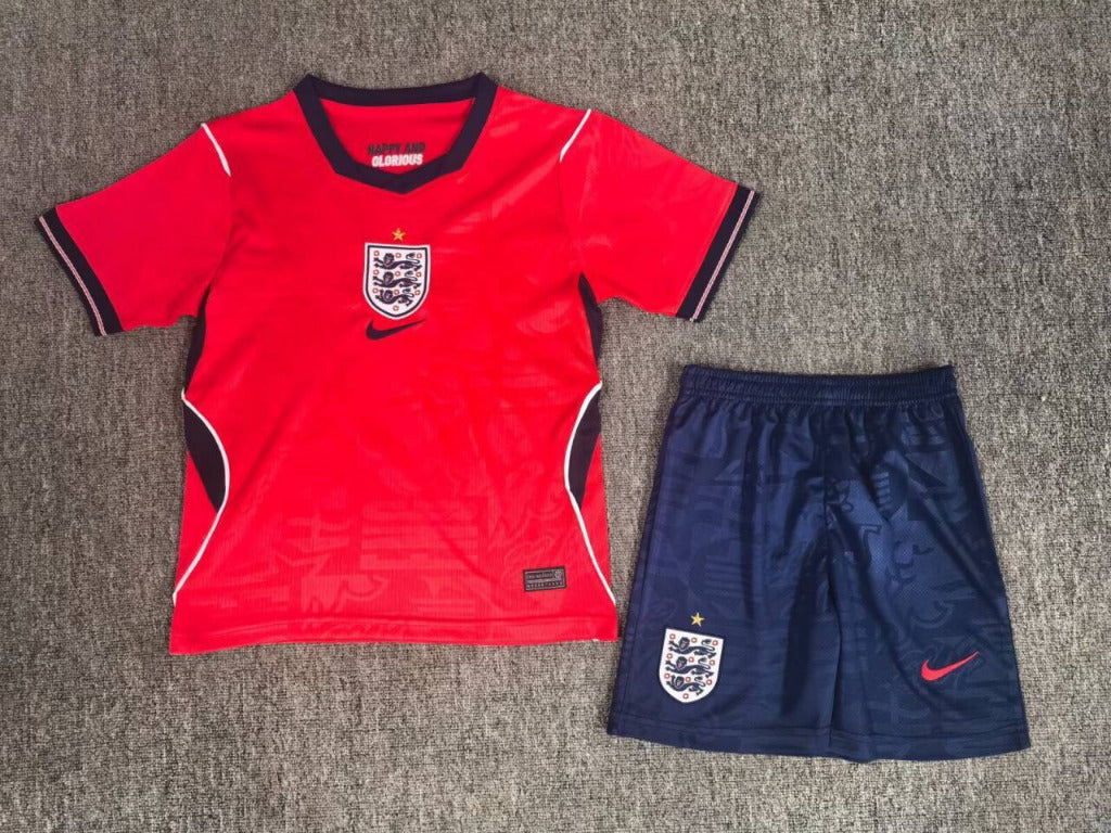England 2026 Red/Blue Away Kids Jersey Set