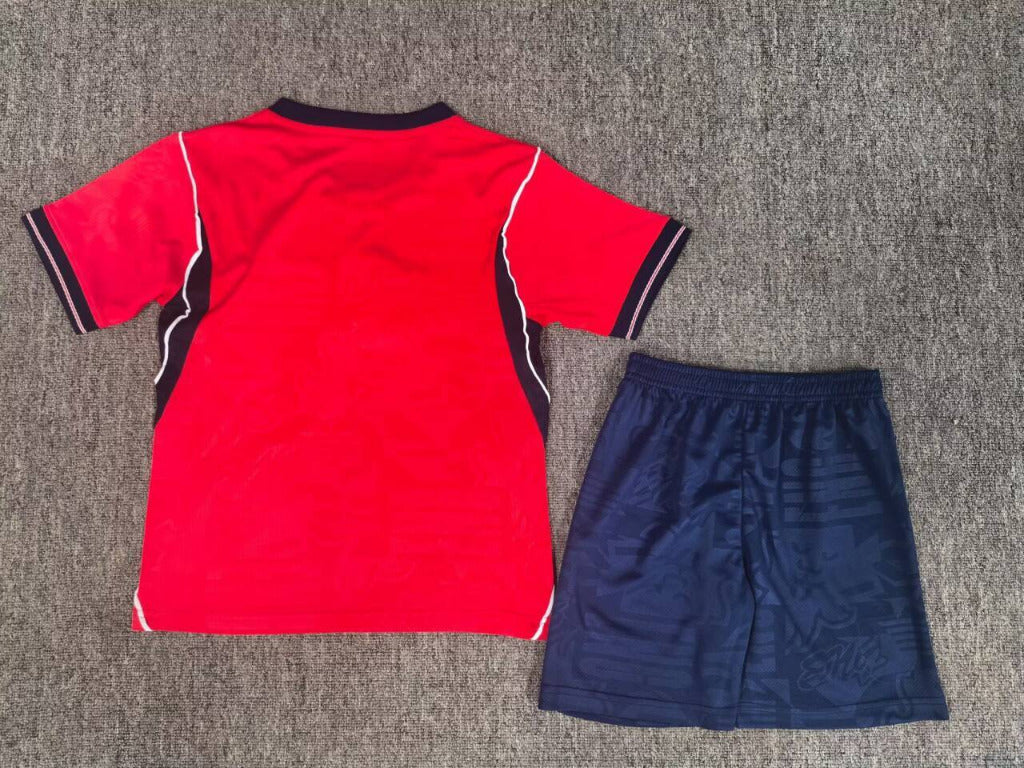 England 2026 Red/Blue Away Kids Jersey Set