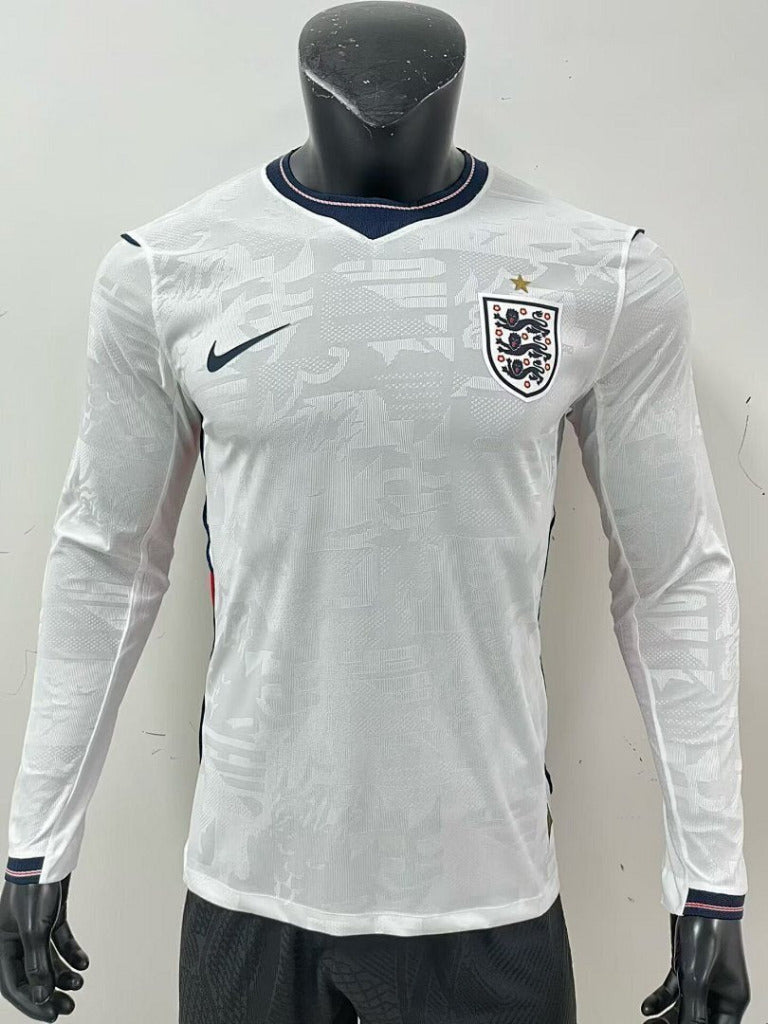 England 2026 White Home Long Sleeve Player Version Jersey