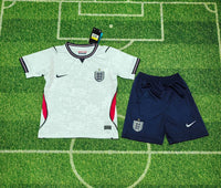 England 2026 White/Red/Navy Home Kids Jersey Set