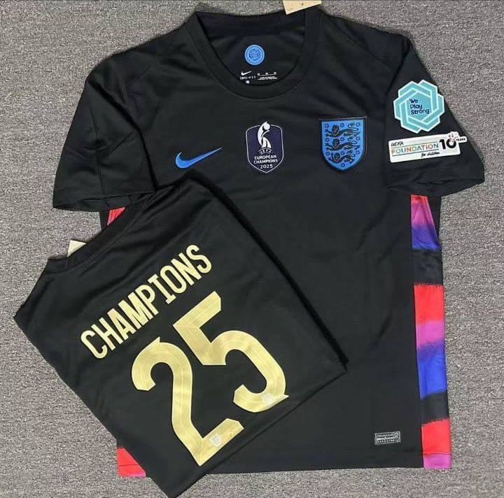 England 25/26 Champions Black Away Jersey