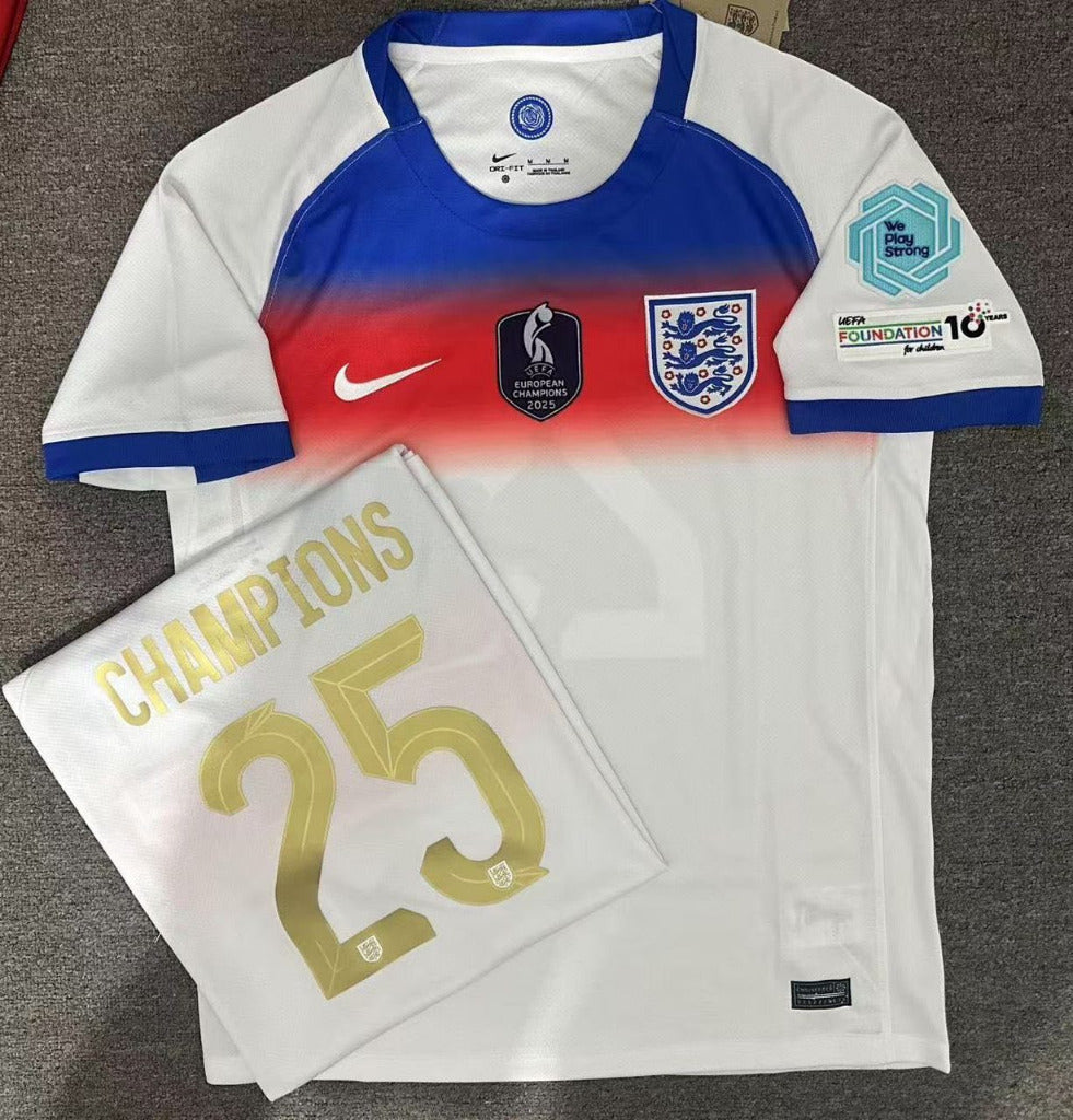 England 25/26 Champions White/Blue Home Jersey