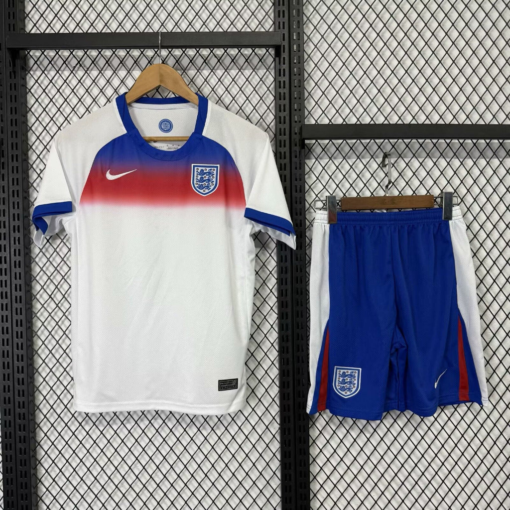 England 25/26 White/Blue Home Kids Jersey Set