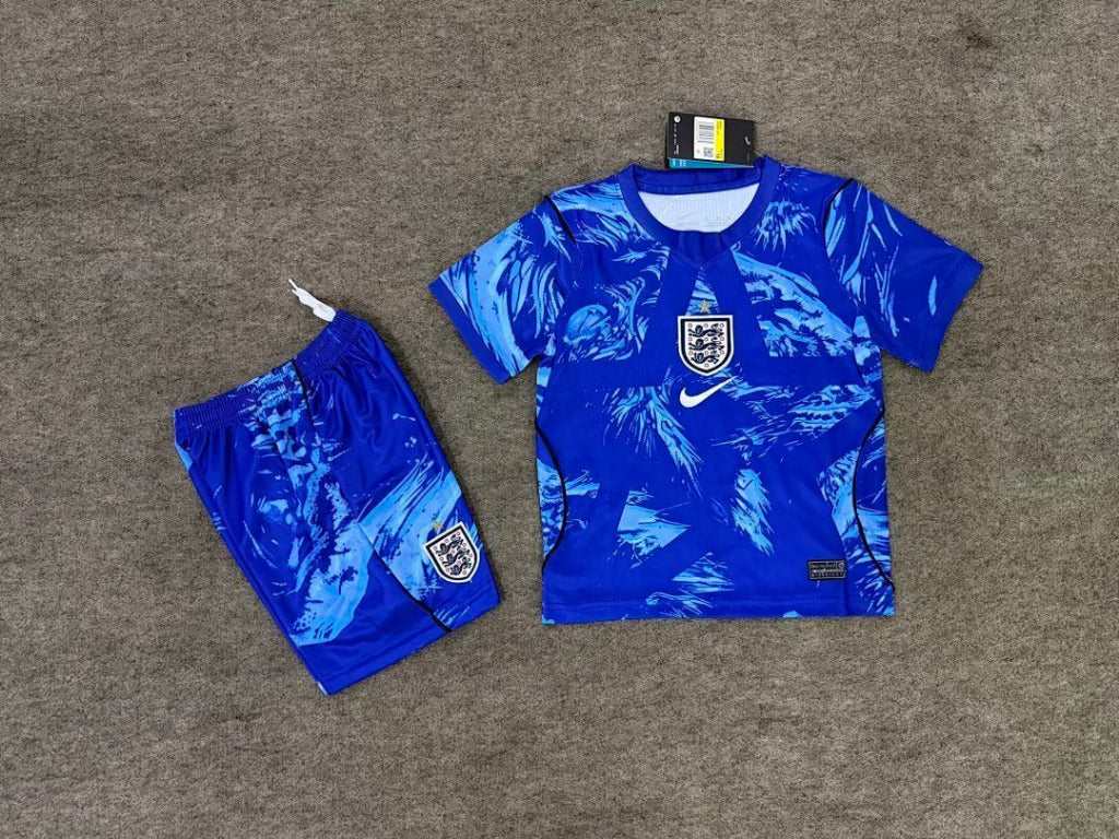 England 26/27 Blue Stadium Goalkeeper Kids Jersey Set