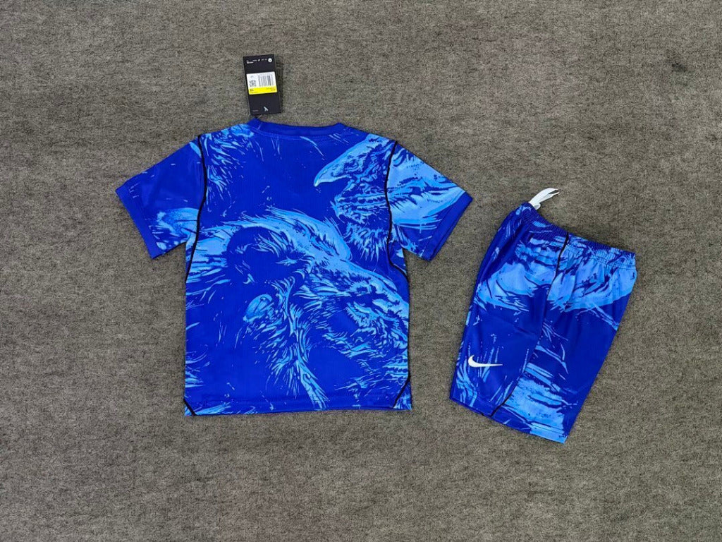 England 26/27 Blue Stadium Goalkeeper Kids Jersey Set