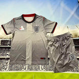 England 26/27 Gray Stained Training Kids Jersey Set