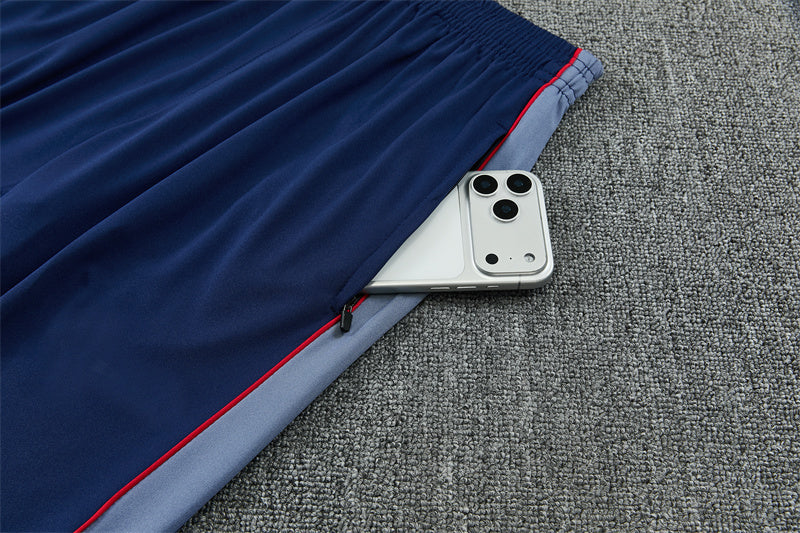 England 26/27 Grey/Navy with Red Trim Training Tracksuit Set
