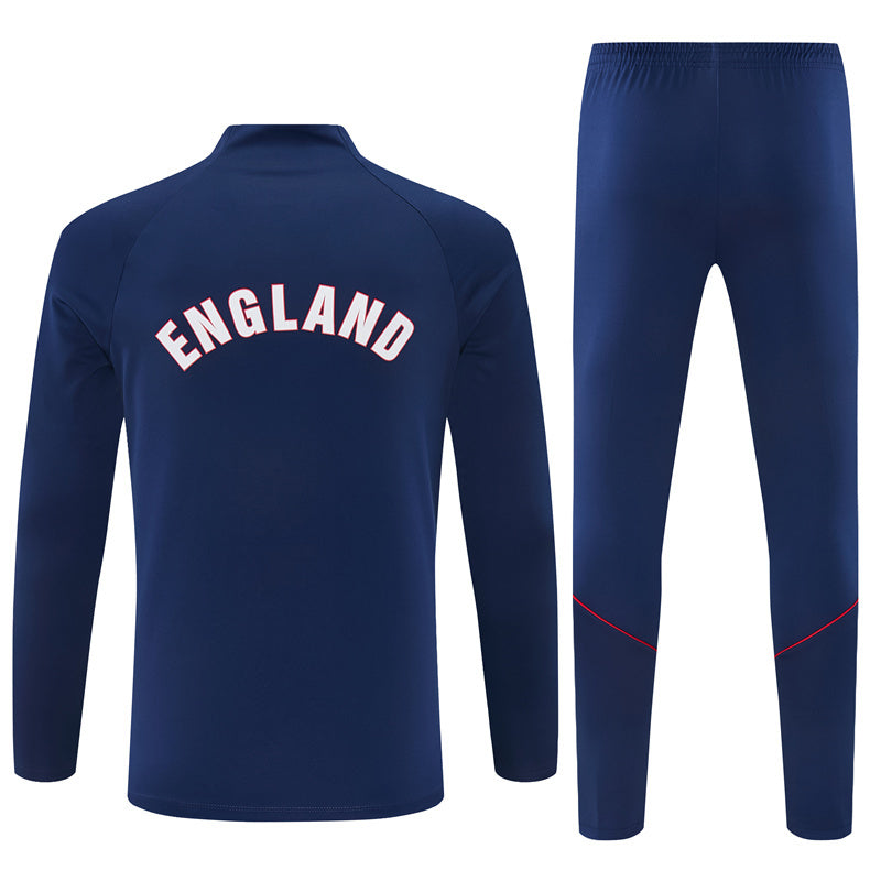 England 26/27 Royal Blue with Red Trim Training Tracksuit Set