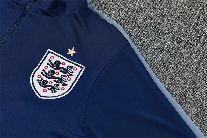 England 26/27 Royal Blue with Red Trim Training Tracksuit Set