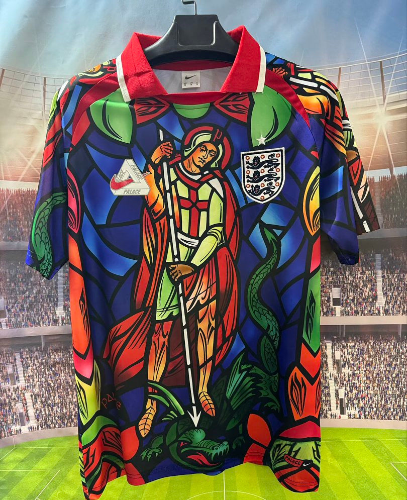 England 26/27 White/Red/Navy Striped Jersey