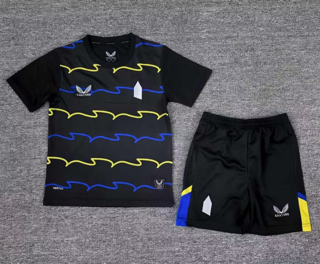 Everton 25/26 Black 3rd Away Kids Jersey Set