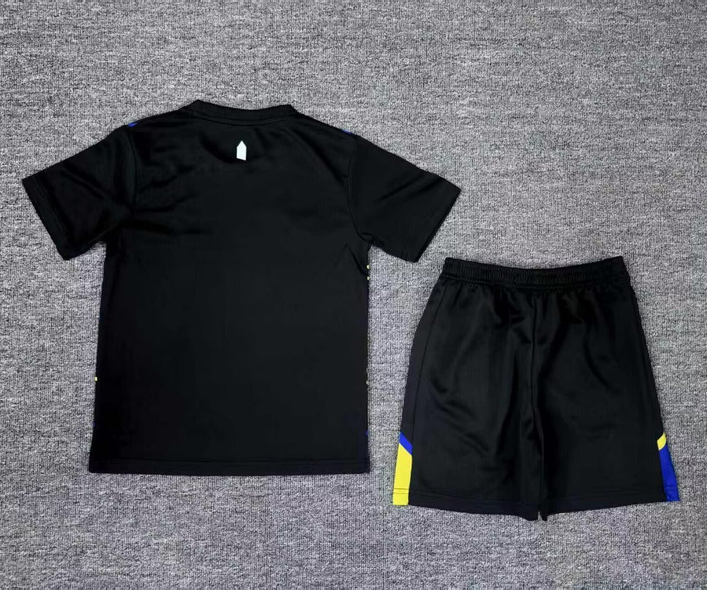 Everton 25/26 Black 3rd Away Kids Jersey Set