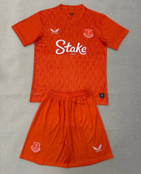 Everton 25/26 Orange Goalkeeper Kids Jersey Set