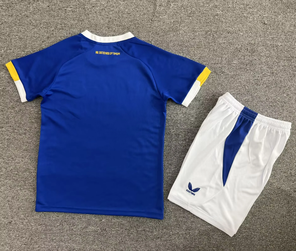 Everton 26/27 Blue/White/Yellow Home Kids Jersey Set