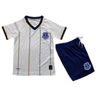 Everton 26/27 White/Navy Blue/Yellow Stripes Away Kids Jersey Set