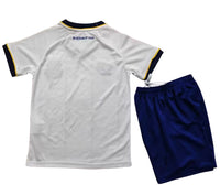 Everton 26/27 White/Navy Blue/Yellow Stripes Away Kids Jersey Set