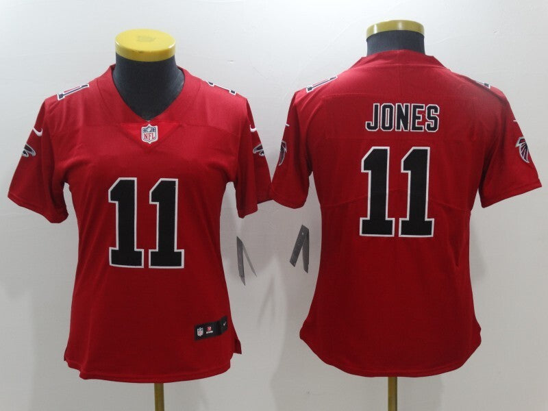 Falcons 2021/22 Jones #11 Red/Black Women NFL Jersey