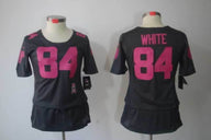Falcons 2021/22 White #84 Black/Pink Women NFL Jersey